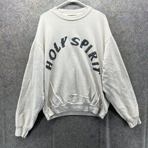 Kanye West Sunday Service Sweatshirt Mens Medium Beige Holy Spirit Pullover